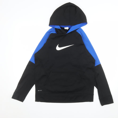 Nike Boys Black & Blue Therma-Fit Pullover Hoodie Size 14-16 Years