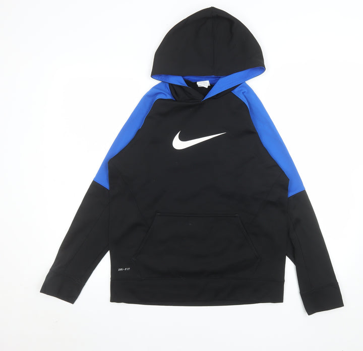 Nike Boys Black & Blue Therma-Fit Pullover Hoodie Size 14-16 Years