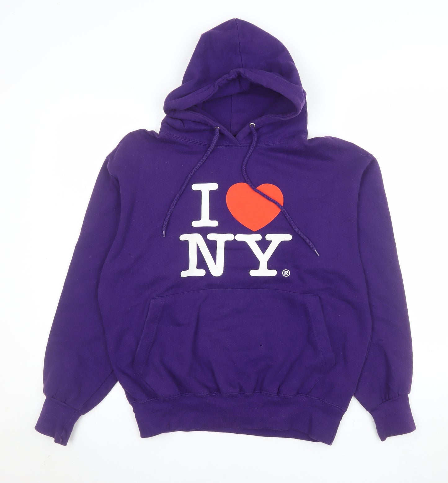 SUN USA Men's Purple I Love NY Pullover Hoodie Size S