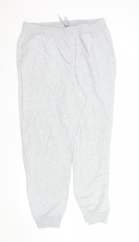 Uniqlo Women's Grey Cotton Blend Jogger XL Comfortable Casual Pants