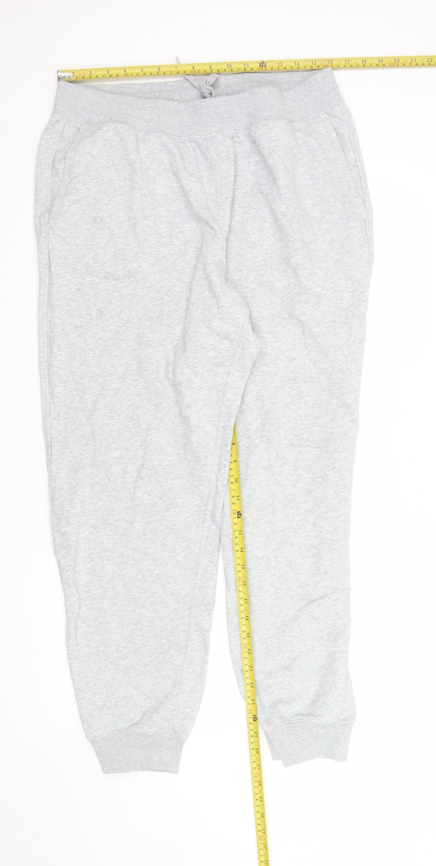 Uniqlo Women's Grey Cotton Blend Jogger XL Comfortable Casual Pants