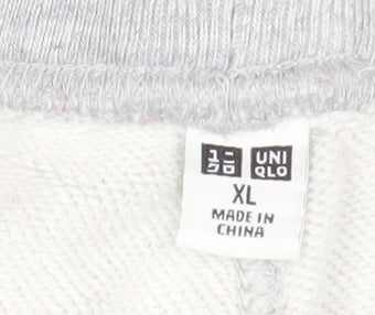 Uniqlo Women's Grey Cotton Blend Jogger XL Comfortable Casual Pants