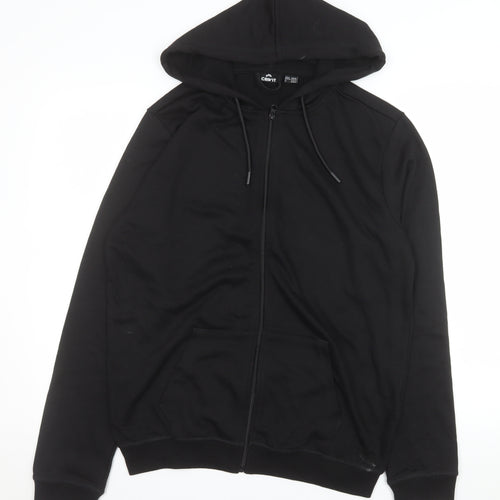 Crivit Men's Black M Full Zip Hooded Jacket with Pockets