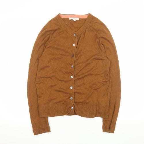 White Stuff Women’s Brown V-Neck Button Cardigan UK 10