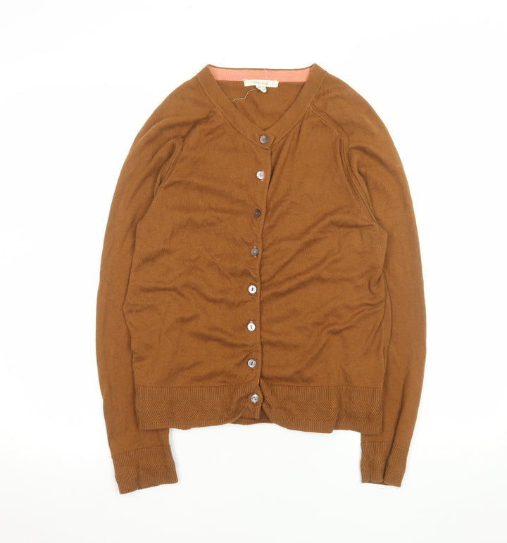 White Stuff Women’s Brown V-Neck Button Cardigan UK 10
