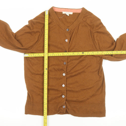 White Stuff Women’s Brown V-Neck Button Cardigan UK 10