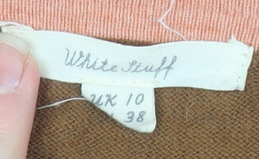 White Stuff Women’s Brown V-Neck Button Cardigan UK 10