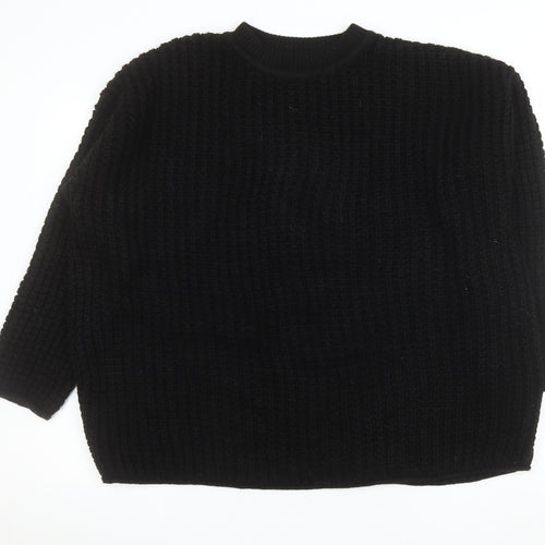 New Look Curves Black Chunky Knit Women's Pullover Jumper Size M