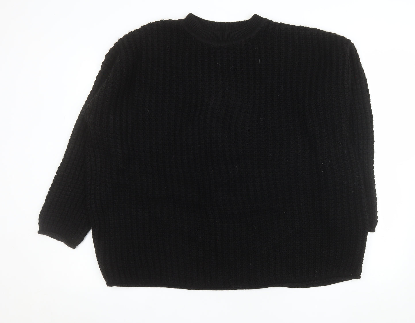 New Look Curves Black Chunky Knit Women's Pullover Jumper Size M