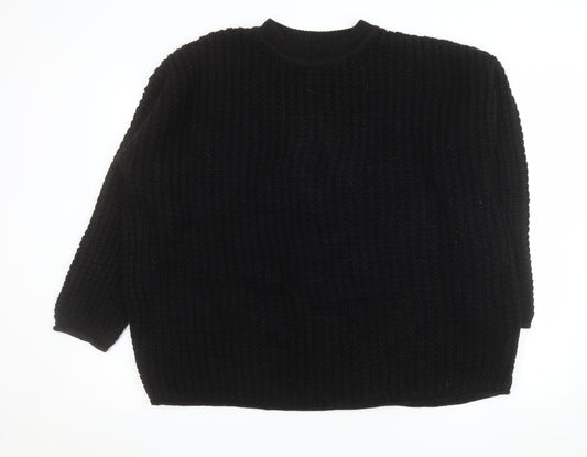 New Look Curves Black Chunky Knit Women's Pullover Jumper Size M