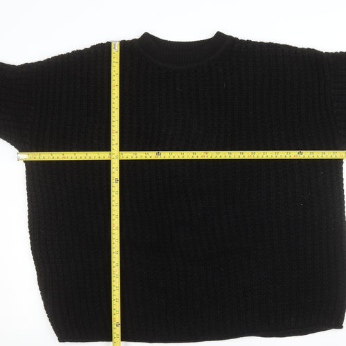 New Look Curves Black Chunky Knit Women's Pullover Jumper Size M