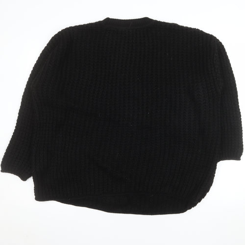 New Look Curves Black Chunky Knit Women's Pullover Jumper Size M