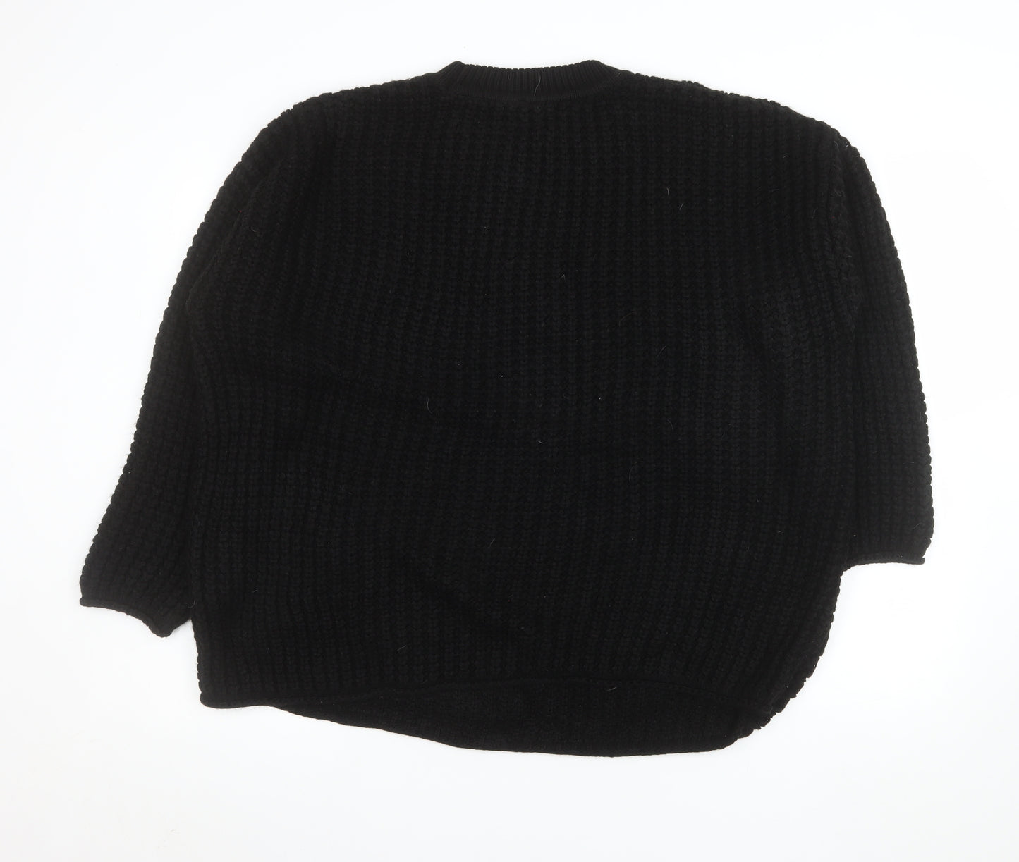 New Look Curves Black Chunky Knit Women's Pullover Jumper Size M