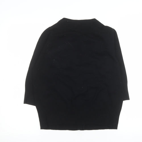 Next Women Black Size 14 Cardigan 3/4 Sleeve Knit Jumper