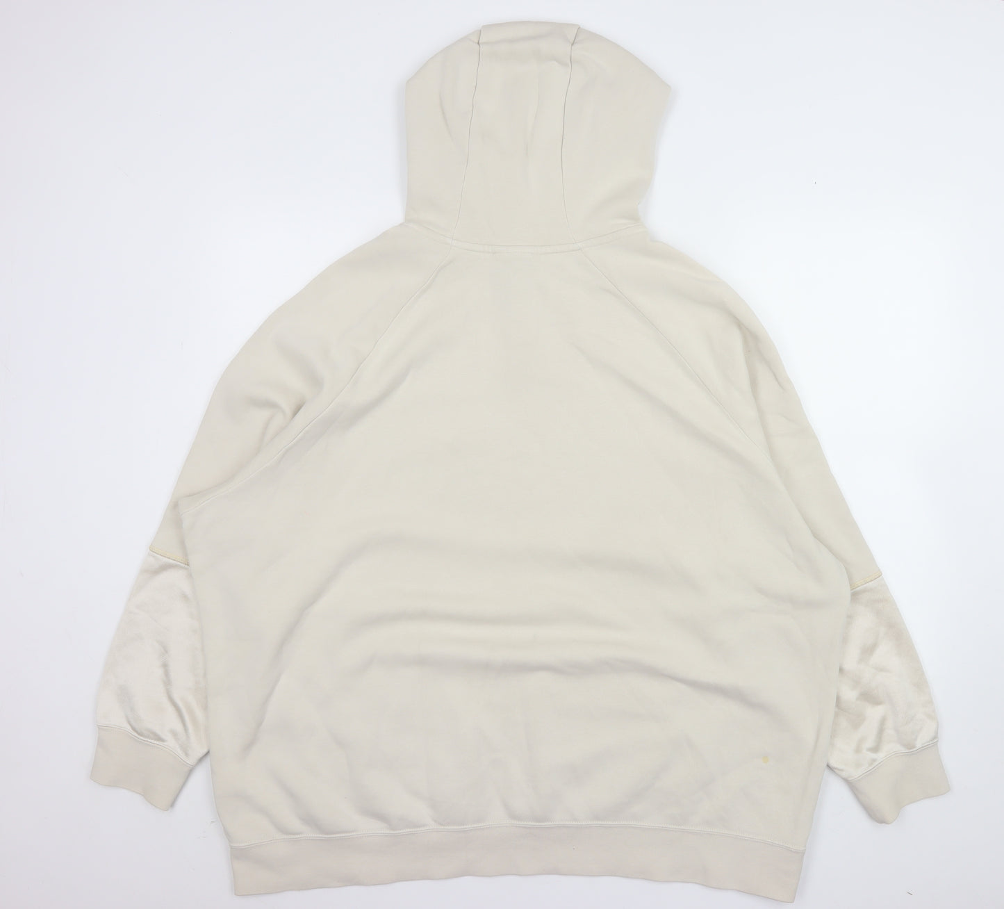 Nike Women’s Beige Hooded Pullover Sweatshirt XL Gold Logo