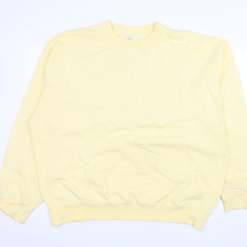 Colorful Standard Women Yellow Organic Cotton XXL Crew Neck Sweatshirt