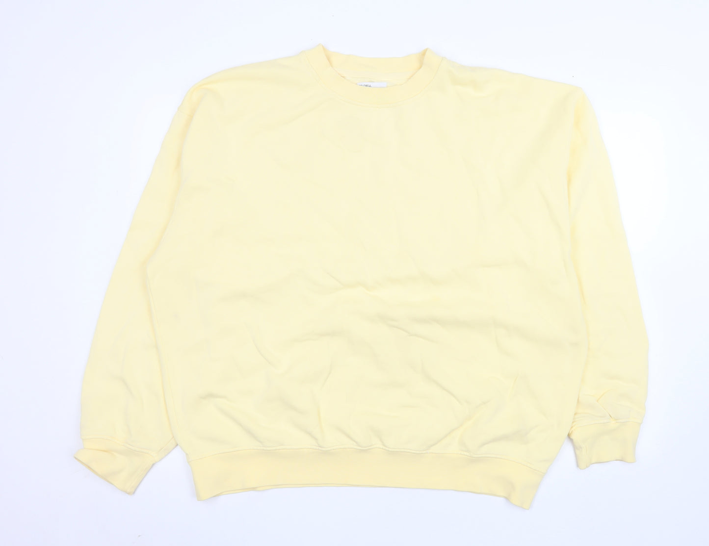 Colorful Standard Women Yellow Organic Cotton XXL Crew Neck Sweatshirt
