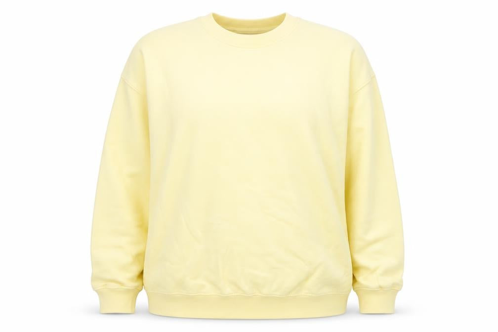 Colorful Standard Women Yellow Organic Cotton XXL Crew Neck Sweatshirt