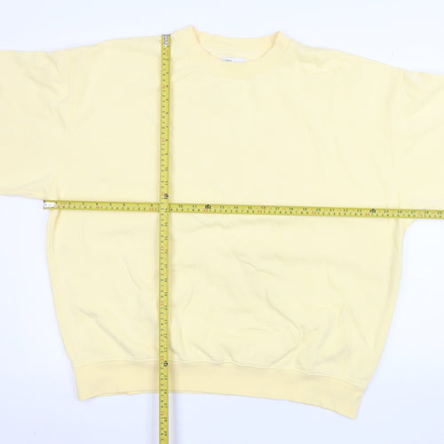 Colorful Standard Women Yellow Organic Cotton XXL Crew Neck Sweatshirt