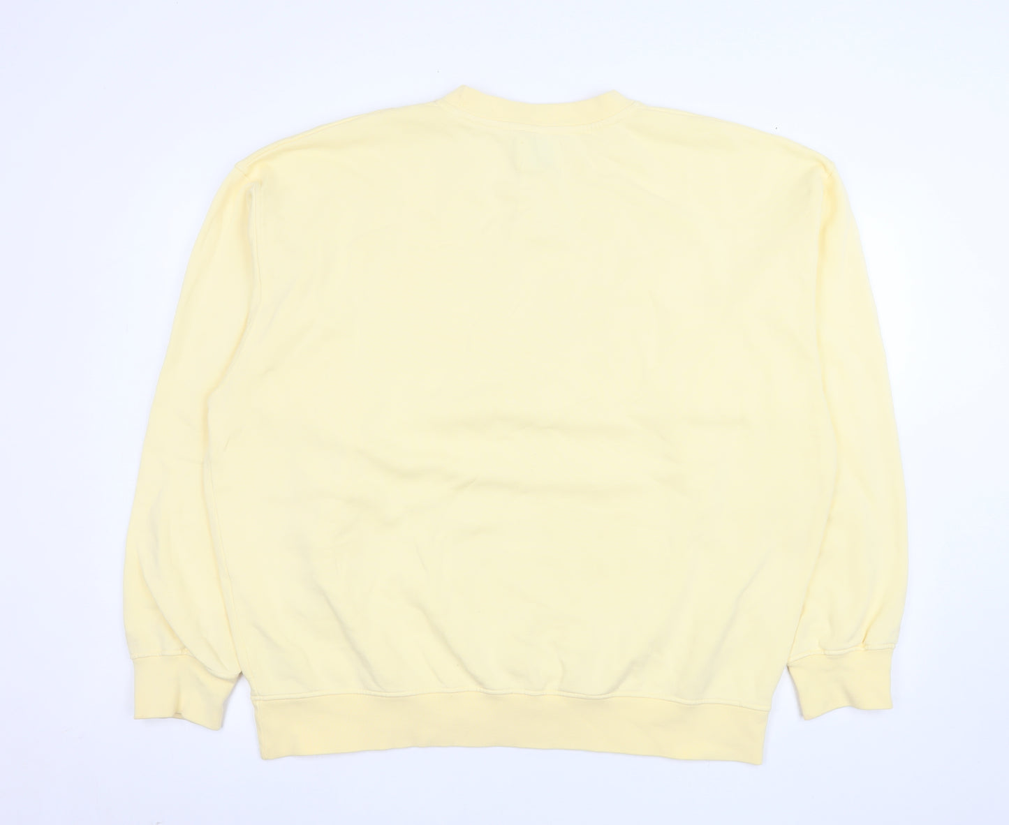 Colorful Standard Women Yellow Organic Cotton XXL Crew Neck Sweatshirt