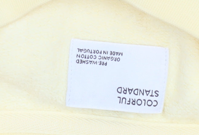 Colorful Standard Women Yellow Organic Cotton XXL Crew Neck Sweatshirt