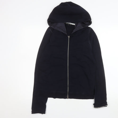 Marks and Spencer Women’s Black Hooded Full Zip Cotton Jacket UK 10