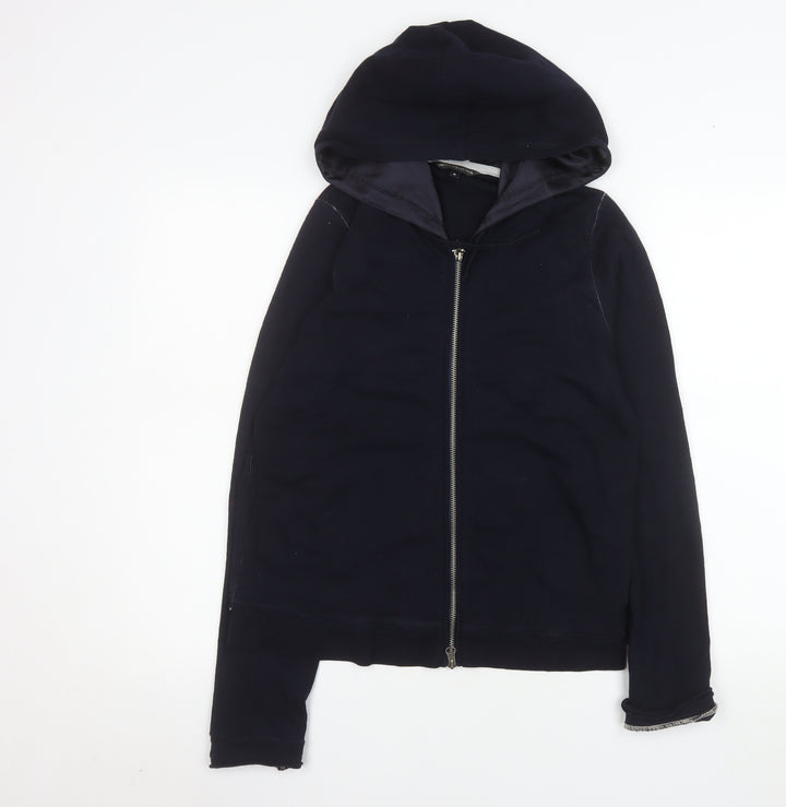 Marks and Spencer Women’s Black Hooded Full Zip Cotton Jacket UK 10