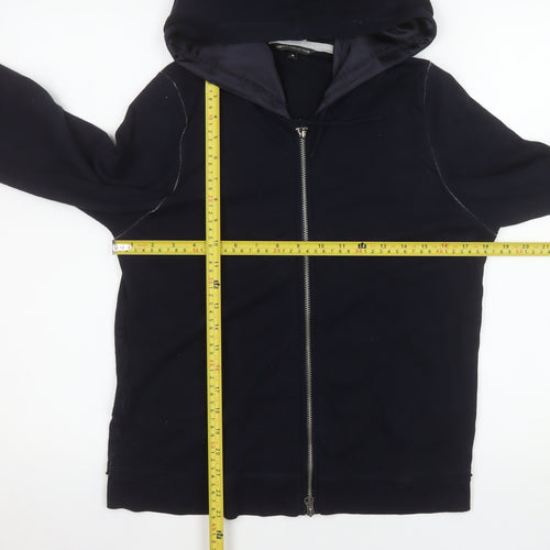 Marks and Spencer Women’s Black Hooded Full Zip Cotton Jacket UK 10