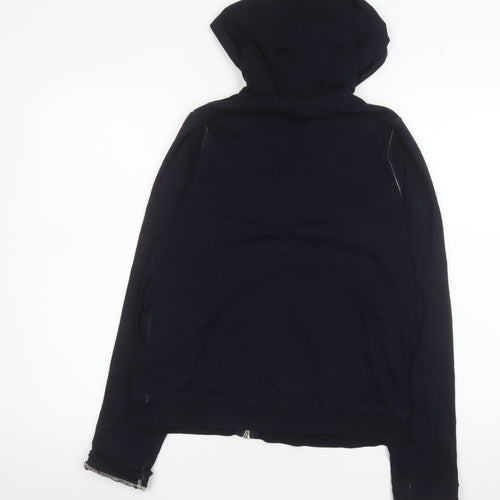 Marks and Spencer Women’s Black Hooded Full Zip Cotton Jacket UK 10