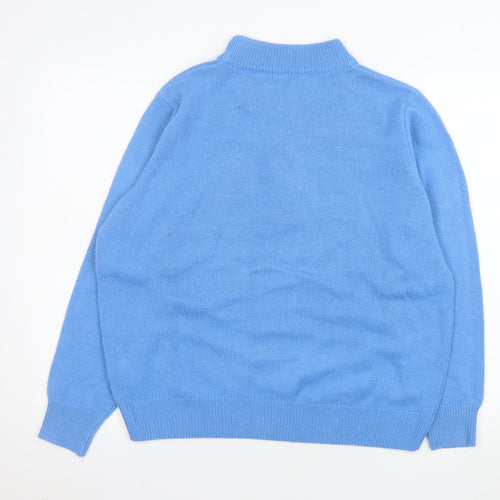 Damart Women’s Blue Henley Mock Neck Jumper Size 18 Acrylic Knit