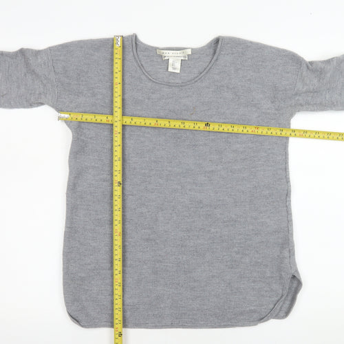 Max Studio Womens Grey 100% Merino Wool Long Sleeve Pullover Jumper L