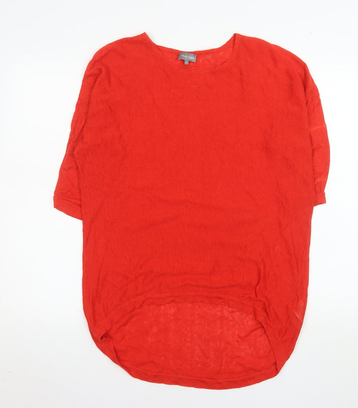 Phase Eight Women Red Linen Tunic Blouse XS Relaxed Fit