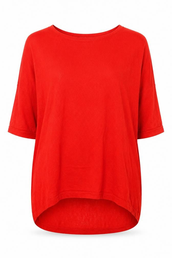 Phase Eight Women Red Linen Tunic Blouse XS Relaxed Fit