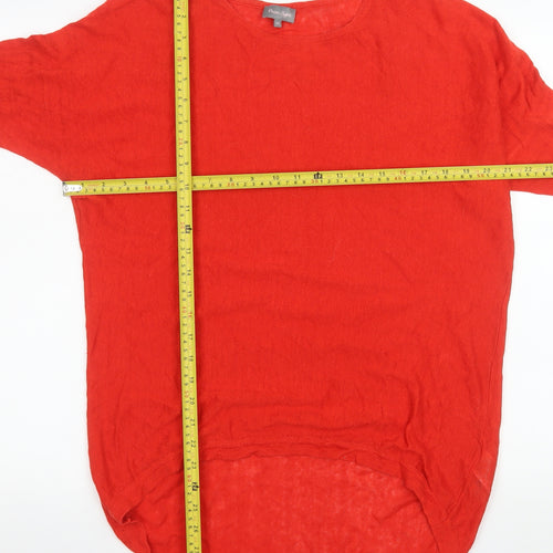 Phase Eight Women Red Linen Tunic Blouse XS Relaxed Fit