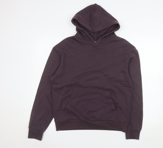 Marks and Spencer Men's Brown Pullover Hoodie Small Fleece Cotton Blend