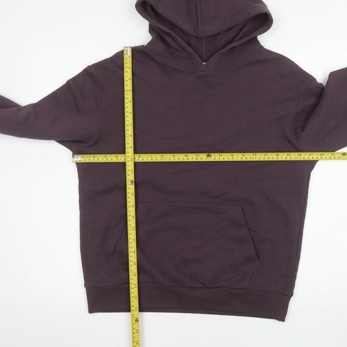 Marks and Spencer Men's Brown Pullover Hoodie Small Fleece Cotton Blend