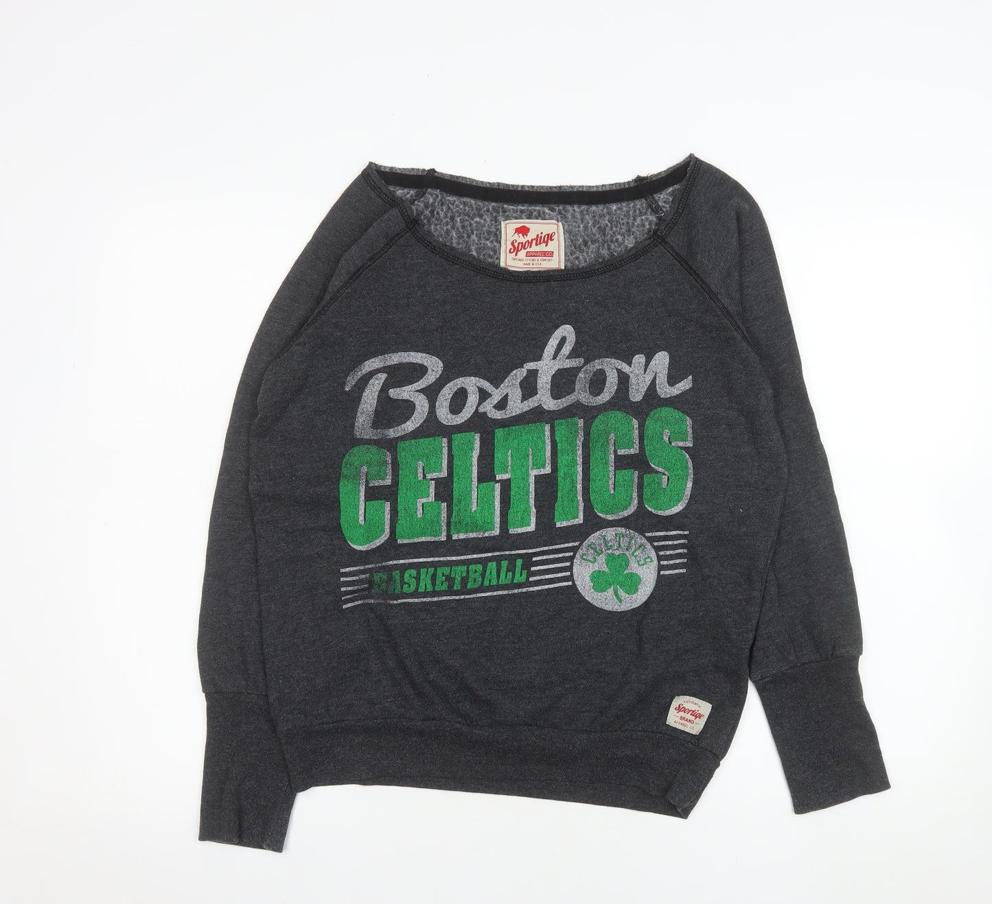 Sportiqe Men’s Grey Boston Celtics Sweatshirt L Graphic Pullover