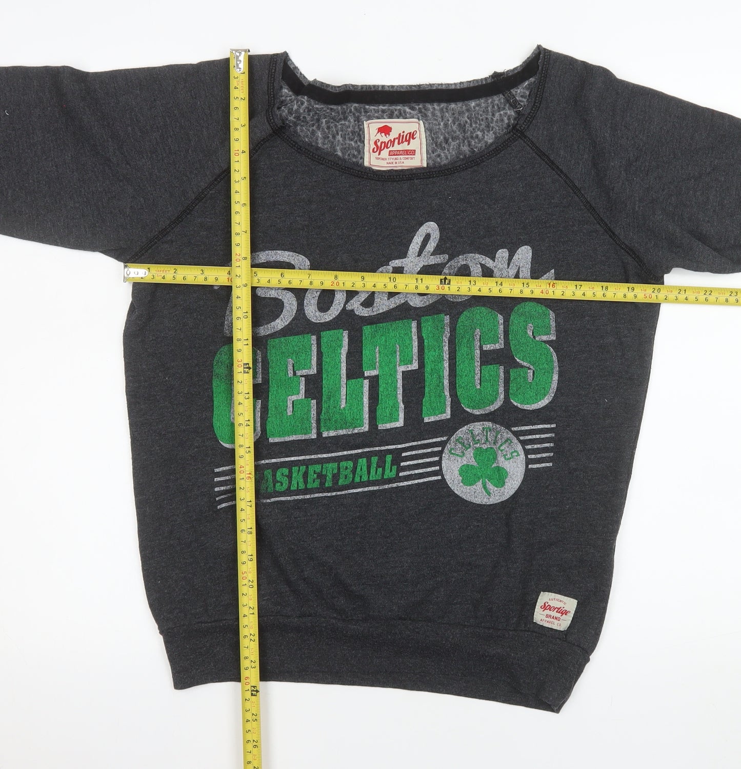 Sportiqe Men’s Grey Boston Celtics Sweatshirt L Graphic Pullover