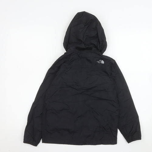 The North Face Boys Black Waterproof Hooded Rain Coat Jacket 7-8 Years