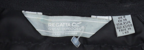 Regatta Great Outdoors Women's Black Hooded Puffer Jacket Size 8