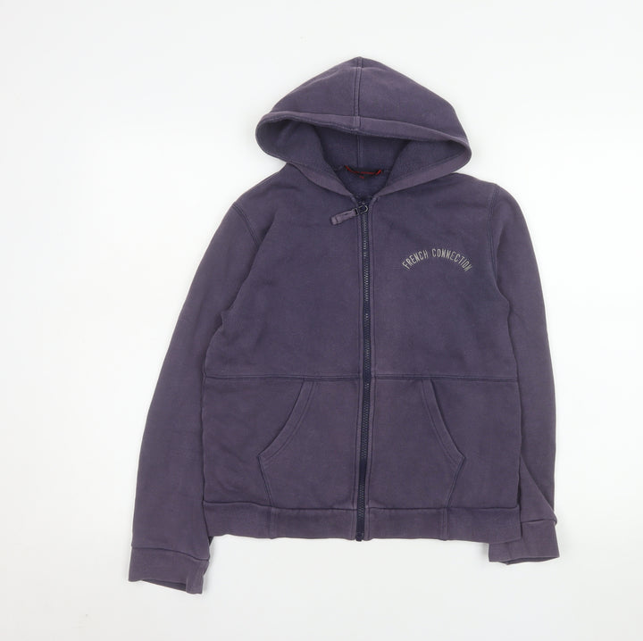French Connection Girls Purple Hooded Full Zip Fleece Jacket Age 12