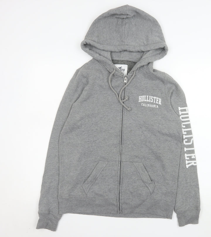 Hollister Women Grey Full Zip Hoodie Jacket M