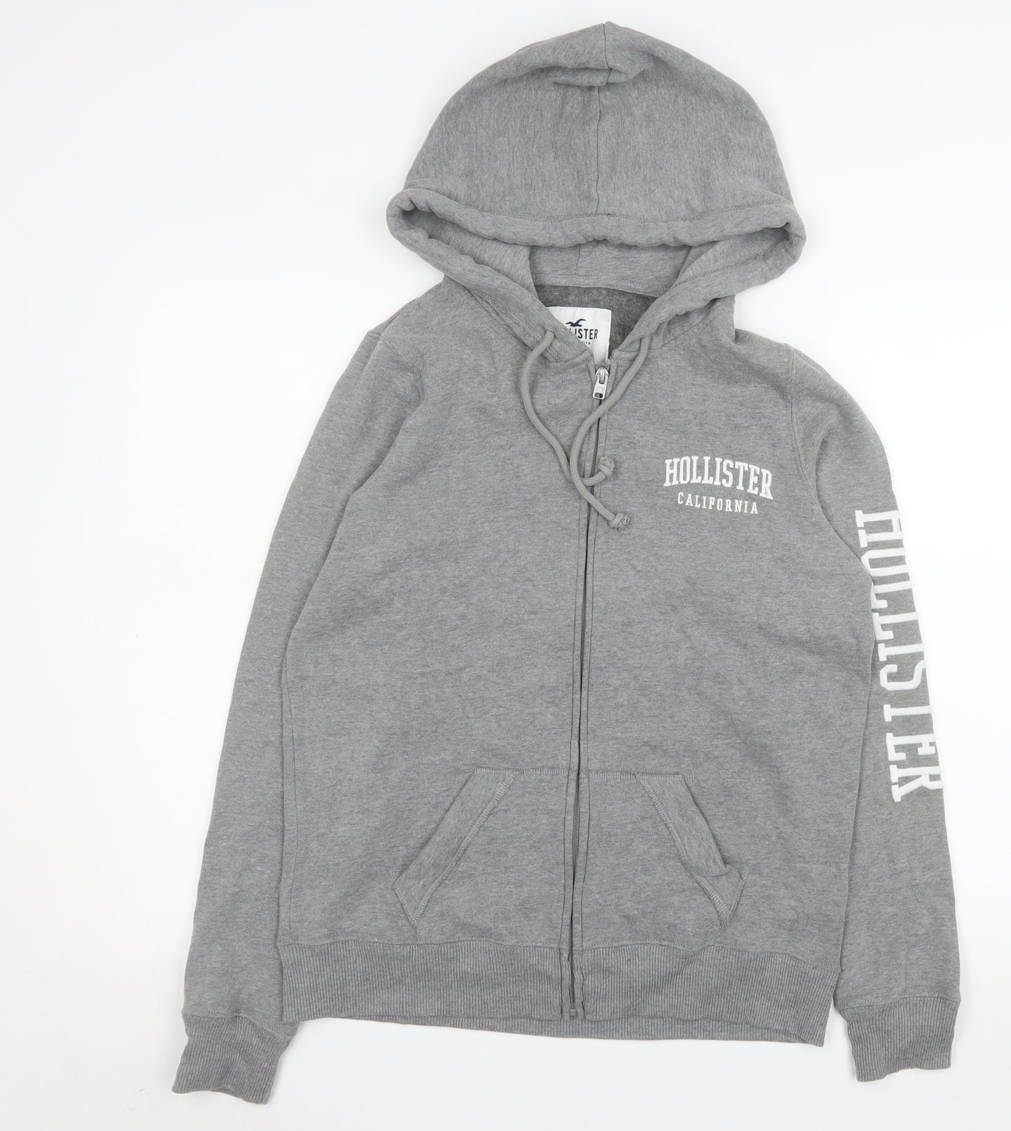 Hollister Women Grey Full Zip Hoodie Jacket M