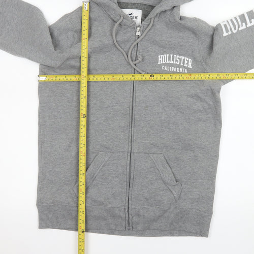 Hollister Women Grey Full Zip Hoodie Jacket M