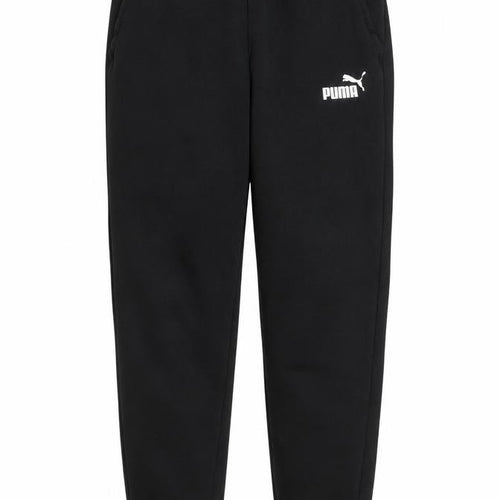 Puma Men's Black Fleece Jogger Trousers Size L Regular Fit Activewear