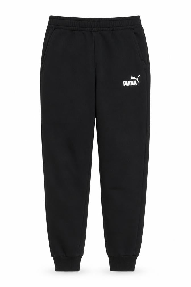 Puma Men's Black Fleece Jogger Trousers Size L Regular Fit Activewear