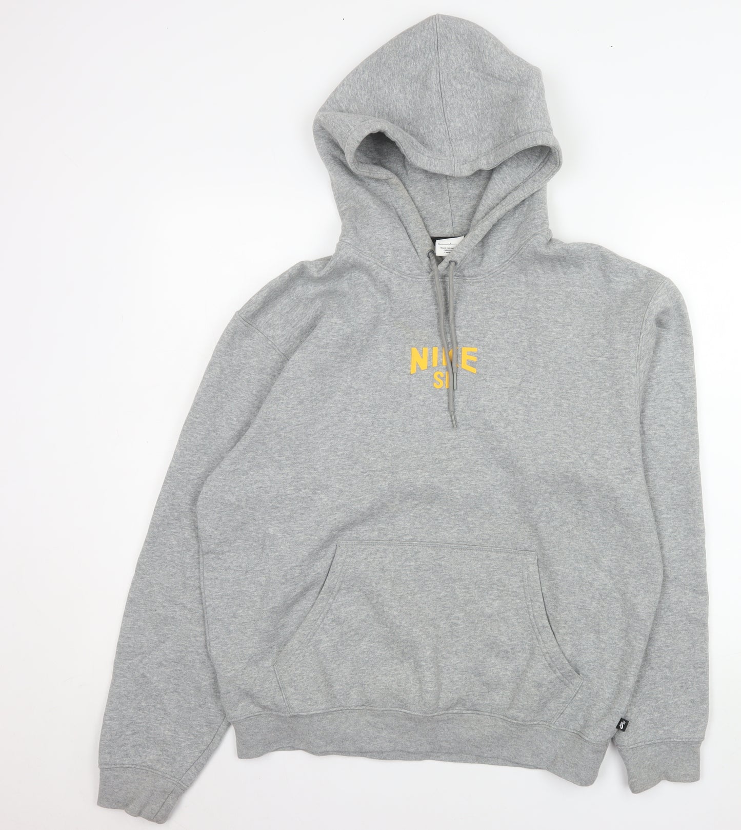 Nike SB Men’s Grey Pullover Hoodie S Regular Fit Logo Fleece