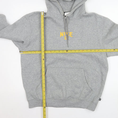 Nike SB Men’s Grey Pullover Hoodie S Regular Fit Logo Fleece