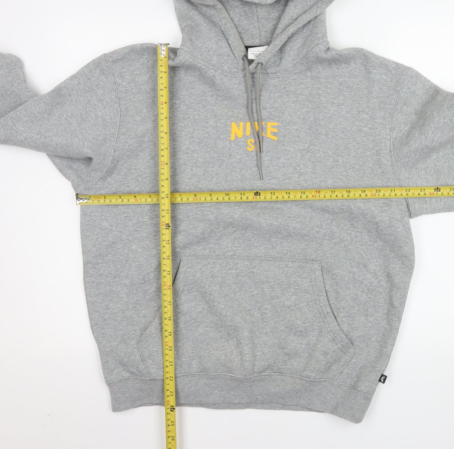Nike SB Men’s Grey Pullover Hoodie S Regular Fit Logo Fleece