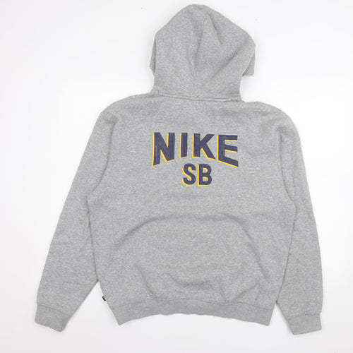 Nike SB Men’s Grey Pullover Hoodie S Regular Fit Logo Fleece